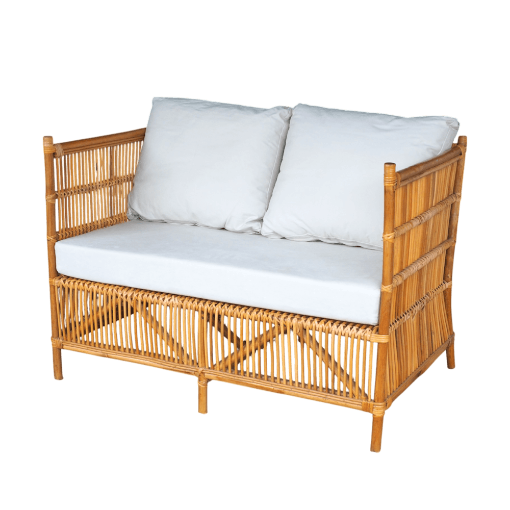 โซฟา 2 ที่นั่ง หวายแท้ PISAMAI รุ่น TARZAN SOFA แนว HOMIE COTTAGE โซฟานั่งเล่น ขนาด 126*76*90 CM สีธรรมชาติ